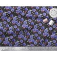 thumbnail image 3 of Soimoi Purple Polyester Crepe Fabric American Robin,Insect & Flower Decor Fabric Printed BTY 42 Inch Wide, 3 of 3