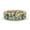 Rose Plated, variant on Baguette Cut Moss Agate Full Eternity Ring, 925 Sterling Silver Yellow Gold Plated Handmade Minimalist Jewelry, Gift For Her, June Birthstone Ring