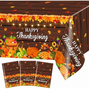 Thanksgiving Tablecloths Plastic 108x54 Thanksgiving Party Decorations
