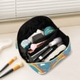 thumbnail image 2 of FORMRS Makeup Bag Travel Cosmetic Organizer for Women Fold Flat Zipper Pouch with Handle, Rainbow with Stars, 2 of 8