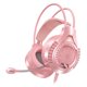thumbnail image 1 of Cateissary Auriculares para juegos con cable, micrófono giratorio portátil de 360 ​​grados, USB 5V, barra de red interior, auriculares para Cables de audio/vídeo Rosado, 1 of 6