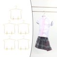 thumbnail image 3 of stanreset 5x Stylish Dolls Clothes Hanger with Pants Clips for Doll House Clothing Rack Small Suit Golden 15 x 12cm 1Set, 3 of 6