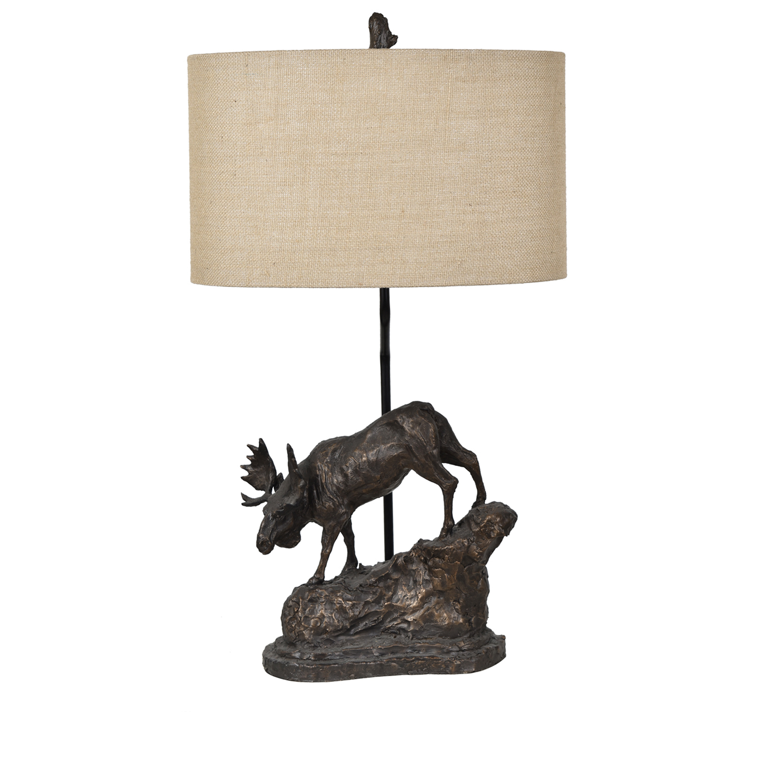 Crestview Moose Trail Table Lamp With Antique Bronze Finish CVAVP877