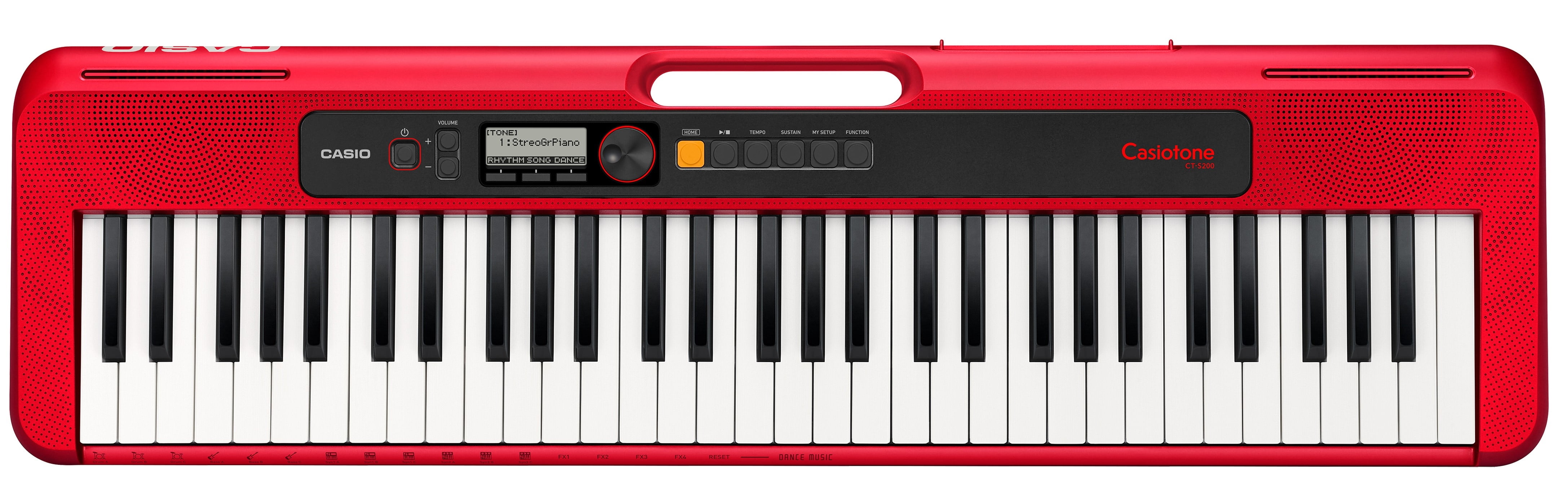 Casio CT-S200RD PPK 61-Key Premium Keyboard Pack with Stand, Headphones & Power Supply, Red