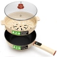 thumbnail image 1 of NutriChef 2 In 1 Electric Frying Pan & Steamer 8 Quarts | Portable Non-Stick Skillet for Cooking | Durable Heat Safe Handle | Touch Control Panel | 7, 1 of 7