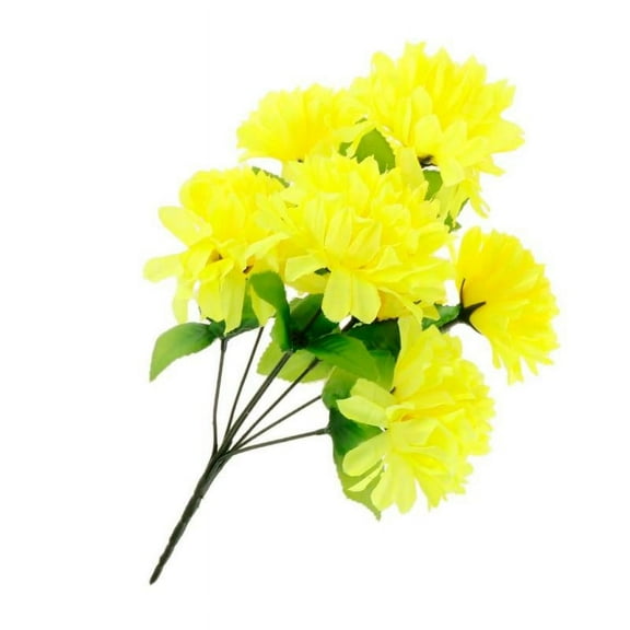 Chrysanthemum Artificial Bouquet Cemetery Flowers Home Decoration Yellow