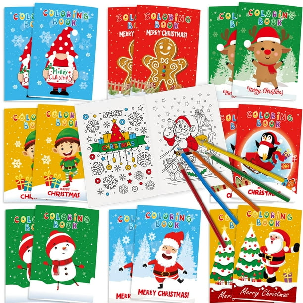 Libro de colorear navideño Joy Bang para niños con lápiz de colores
