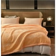 thumbnail image 6 of DBOZE Weighted Heavy Korean Mink Fleece Blanket 2 Ply Reversible Super Silky Soft Plush Warm Blanket King Size, Golden, 6 of 9
