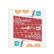 Pen + Gear 1" Durable Binder White 6 Pack