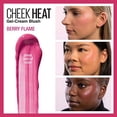 thumbnail image 1 of Maybelline Cheek Heat Gel-Cream Blush Makeup, Lightweight, Breathable Feel, Sheer Flush Of Color, Natural-Looking, Dewy Finish, Oil-Free, Berry Flame, 0.27 Fl Oz, 1 of 2