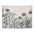 thumbnail image 5 of Nawypu  Tapestry Floral Border Herbs and Wild Flowers Botanical Engraving Style Black and White Home Decor Wall Hanging Print for Living Room Bedroom Dorm, 5 of 6