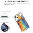 thumbnail image 3 of Hippie Rainbow Flowers Case Compatible with iPhone 14 Plus,Unique Art Design TPU Bumper Cover Case, 3 of 5