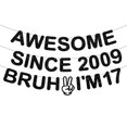 thumbnail image 1 of Banner de decoración de cumpleaños ITHKIRHO para 17 cumpleaños para niños, 1 of 7