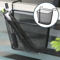 Soimiss Office Storage Container Black Hanging Basket Iron Desk Organizer