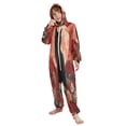 thumbnail image 5 of BZSMCE Unisex One-piece Pajama Cotton Sleepwear Cat and Skull Printed, 5 of 8