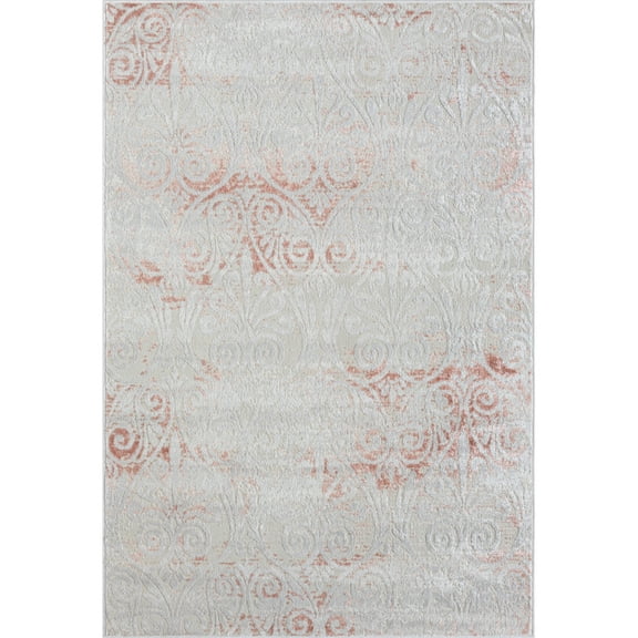 HomeRoots 515917 5 x 7 ft. Pink Floral Rectangle Area Rug