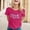 Hot Pink, variant on Graphic Tees for Women Casual Women's T Shirt with Bride Letter Print for Everyday and Wedding Wear Short Sleeve Crew Neck Top Versatile Daily Basic Top for Spring and Summer Black L