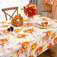 thumbnail image 3 of Sevenstars Fall Tablecloth Pumpkin Thanksgiving Tablecloth Orange Rectangle Table Cover for Dinner Party, 60" x 120", 3 of 7