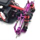 thumbnail image 3 of Steering Cup Swing Arm Set Shock Tower Bracket Body Pillars for 1/14 14209 14210 RC Car Upgrade Parts Purple, 3 of 5