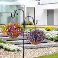 thumbnail image 5 of Artificial Flowers Hanging Baskets, Multicolor 12 Bundles Faux Flower Outdoor Hanging Basket Spring Summer Decoration, Fake Flowers Plants for Porch Patio Balcony Home Yard Decor(Two purples), 5 of 5