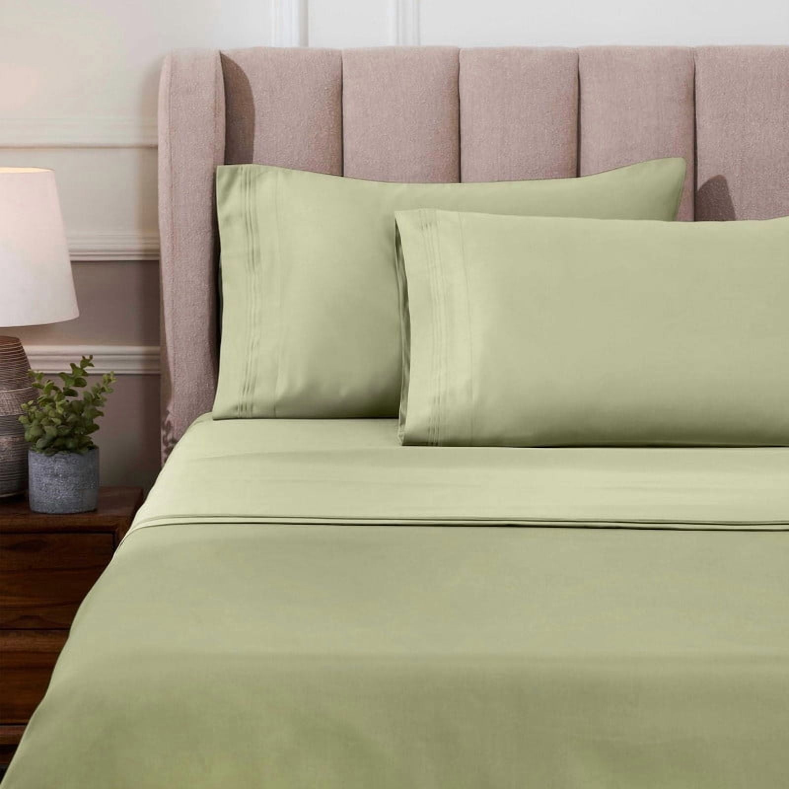 Superior 1000 Thread Count Egyptian Cotton Sheet Set, Deep Pocket Bed Sheets, King, Sage