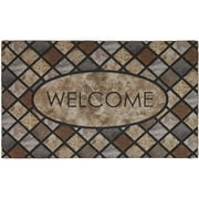 Mohawk Home Oval Stone Polyester Doormat, Beige, 18" x 30"