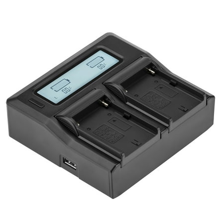 Green Extreme Dual Smart Charger with LCD Screen for Sony L & M Series