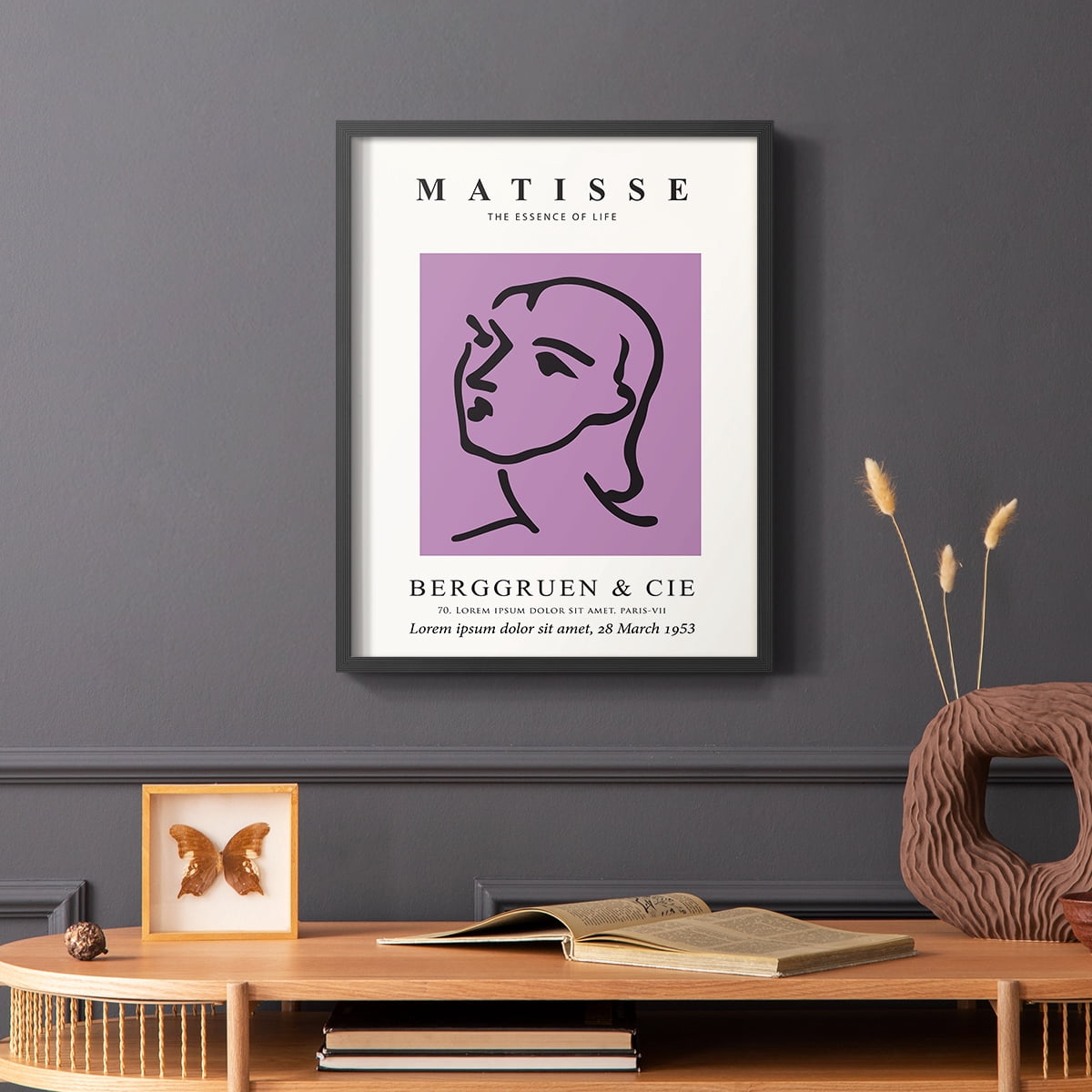 Matisse CVIII Framed Print in Black Solid Wood 8 x 10 Framed Print