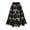 Black, variant on IROINNID Mid Elastic Waist Skirt For Women Fashion Leopard Drawstring Bandage High Waist Irregular Print Skirt