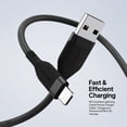 thumbnail image 3 of Powertek Ultra 6ft USB-A to Lightning Cable, Black, Silicone with PVC Mesh Jacket, Consistent Data Transfer, MFi Certified Charging Cable, 3 of 6