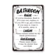 thumbnail image 2 of Reglas Baño Placa Metal Vintage Pared Pintura Hierro Rectangular 30x40cm, 2 of 9