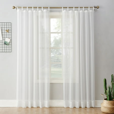 - No. 918 Emily Sheer Voile Tab Top Curtain Panel