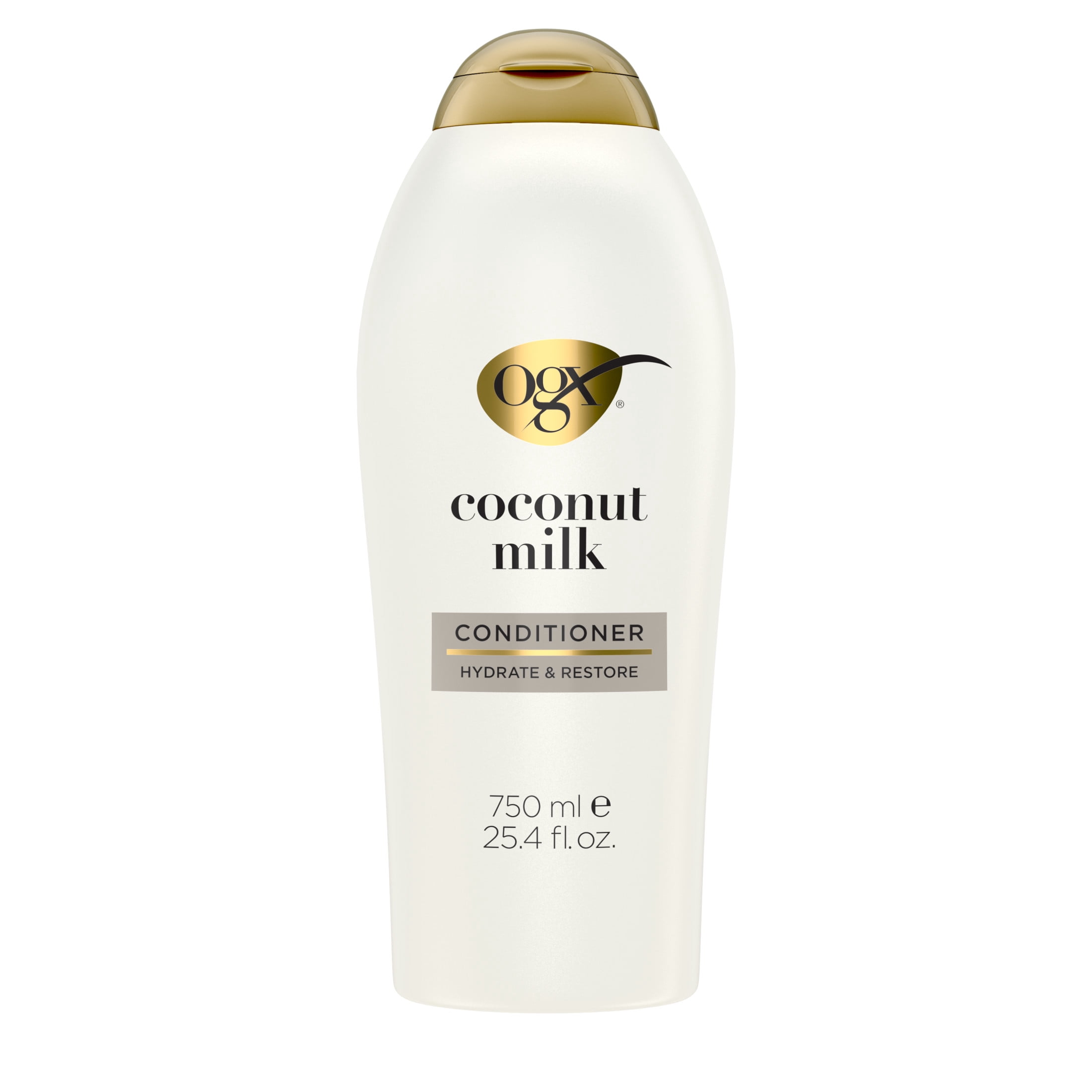 OGX Nourishing + Coconut Milk Moisturizing Daily Shampoo and Conditioner Set with Egg White Protein, 25.4 fl oz