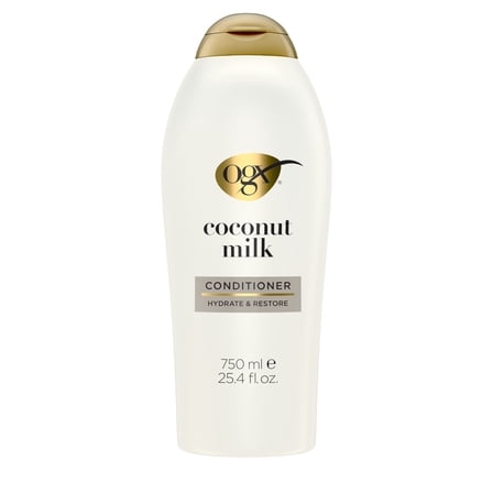 OGX Nourishing   Coconut Milk Moisturizing Daily Conditioner with Egg White Protein, 25.4 fl oz