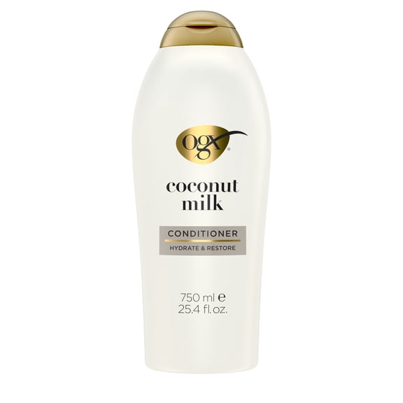 OGX Nourishing   Coconut Milk Moisturizing Daily Conditioner with Egg White Protein, 25.4 fl oz