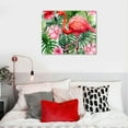 thumbnail image 5 of Nawypu  Flamingo Canvas Wall Art Floral Pictures Tropical Plant Prints Green Palm Pictures for Bathroom Bedroom Wall Decor, 5 of 5