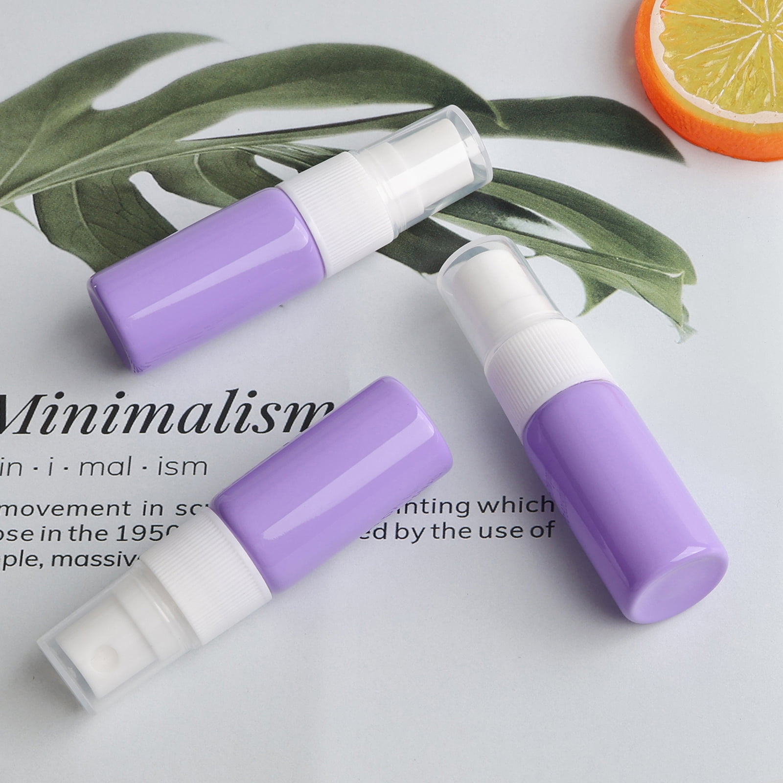 Glass Spray Bottle 40pcs 10ml Small Empty Refillable Travel Fine Mist Sprayer Bottle, for Cleaning, Aromatherapy Dispenser Purple