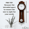 thumbnail image 5 of Pendulum Wall Clock Battery Operated - Quartz Wood Pendulum Clock - Silent, Modern Wooden Design, Decorative Wall Clock Pendulum for Living Room, Office, Kitchen & Home Dcor Gift, 5 of 8