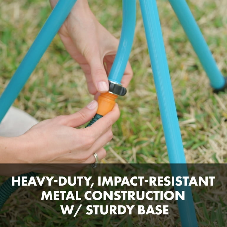 1390 sq. ft. Heavy-Duty Brass Impulse Sprinkler with Metal Tripod