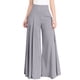 thumbnail image 1 of Pantalones de mujer de cintura alta y pierna ancha - Pantalones informales con cintura elástica - Bolsillos cómodos y corte holgado - Ropa de verano de poliéster, 1 of 5