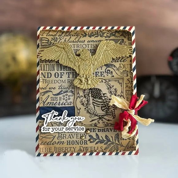 Plantilla troquelada de metal TOLOVIS 11x14 cm con marco navideño