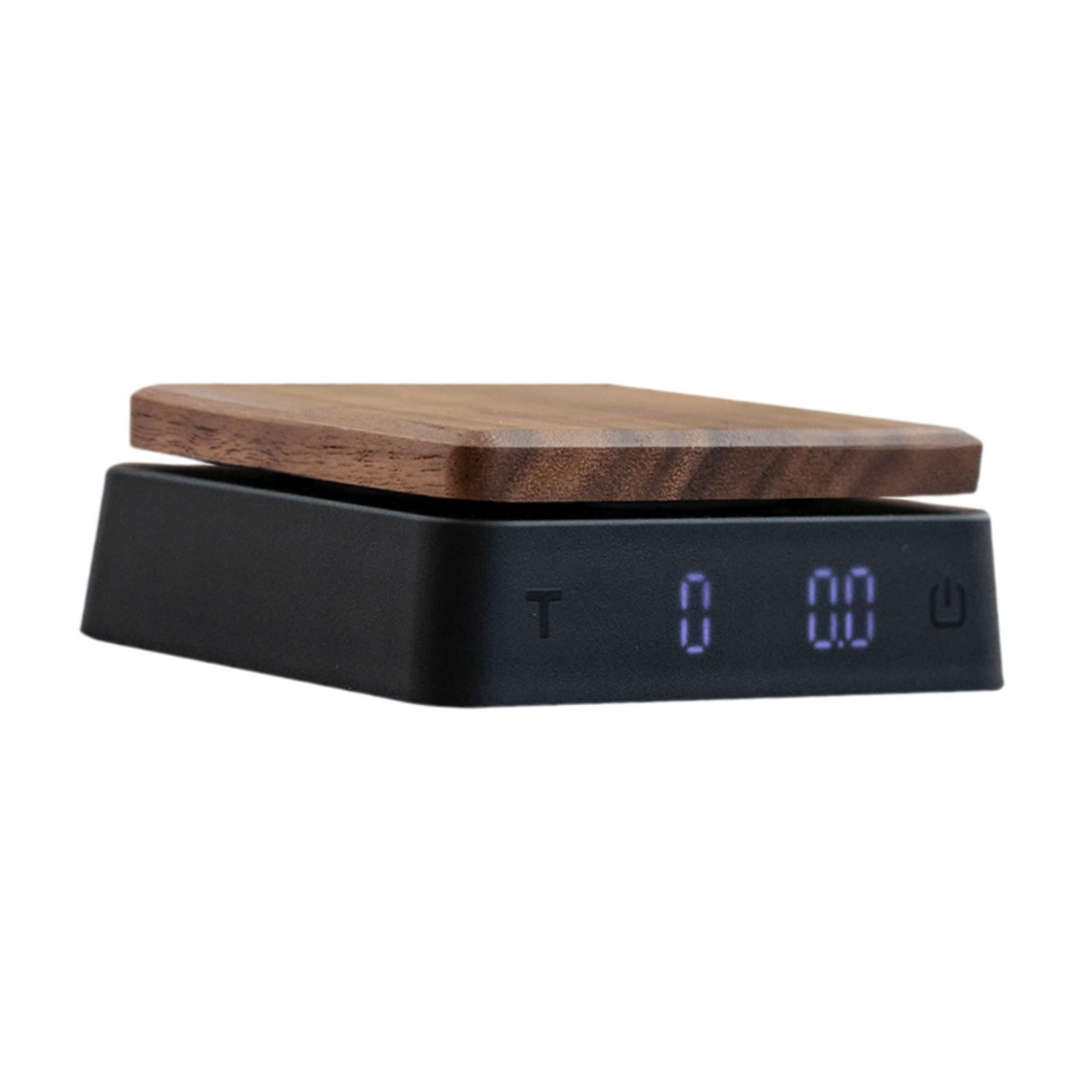 TISHITA Coffee Scale with Timer Electronic Weighing Scale Portable Save Space Compact Kitchen Coffee Scale Espresso Scale for Kitchen Black