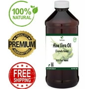 Aloe Vera Oil 32 oz -100% Pure Organic Cold Pressed Carrier Liquid Skin Hair Face BULK