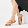 thumbnail image 6 of Ecetana Women's Flats Sandals Walking Thong Sandals Summer Beach Flip Flops with Adjustable Strap, 6 of 8