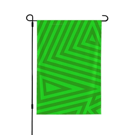 ZNDUO Green Geometric Abstract Texture Pattern Garden Flag, 12.5"x18" Double Sided Polyester Flag for Garden Farmhouse Patio Home Decor