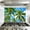 Color 2, variant on Kitchen Backsplash Peel and Stick Wall Murals Coconut Palm Trees Tropical Foliage Under Blue Sky Removable Mural 35.4"W x 23.6"H, Oil Proof Vinyl Wallpaper for Fireplace & Behind Stove