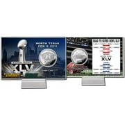 Super Bowl XLV Silver Flip Coin Card