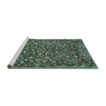 thumbnail image 2 of Ahgly Company Machine Washable Indoor Square Persian Turquoise Blue Traditional Area Rugs, 3' Square, 2 of 4