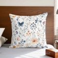 thumbnail image 4 of Watercolor Wildflowers Pillow Covers 18x18 Inch, Spring Pastoral Botanical Flowers Linen Pillowcase with Invisible Zipper, Decorative Throw Pillow Covers Cushion Case for Couch Sofa Bed Living Room, 4 of 9