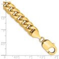 thumbnail image 2 of 14k Yellow Gold Bracelet Chain Styles Curb Men's 9.3 mm 8 in Semi-Solid Miami Cuban with Lobster Clasp, 2 of 2